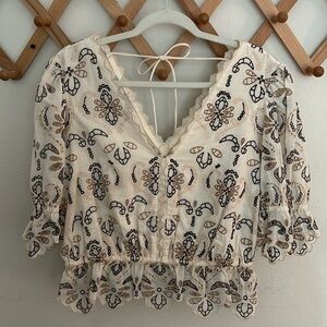 Anthropologie Eyelet Top